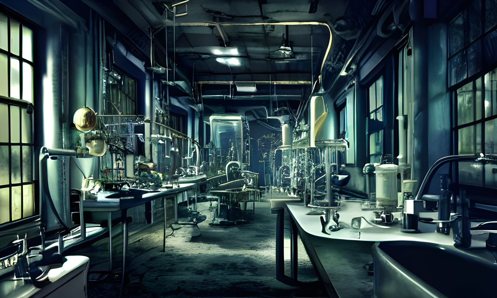 Hyperdetailed Mad Scientist Laboratory in Eldritch Style