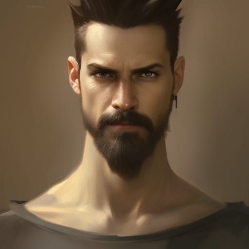 Detailed Warrior Portrait in Fantasy Art Style