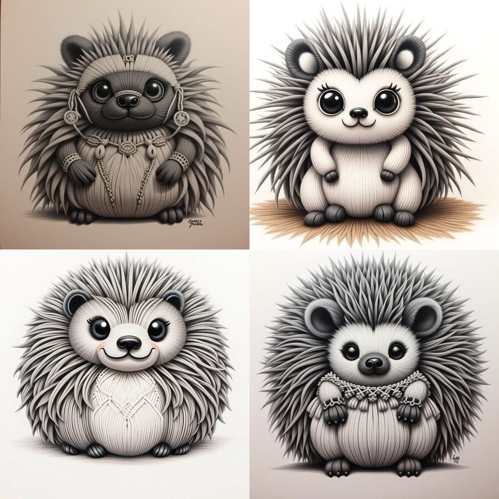 <lora:MACRAME DOLLS:1.0> Cute hedgehog