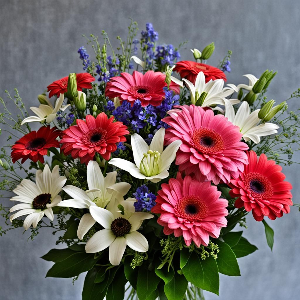 Engraved Letter C with Floral Bouquet