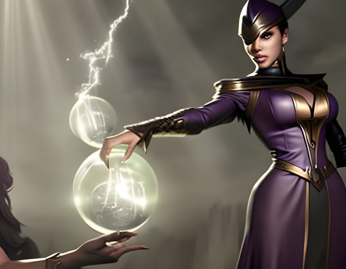 Psychic Detective with Crystal Balls, Digital Illustration