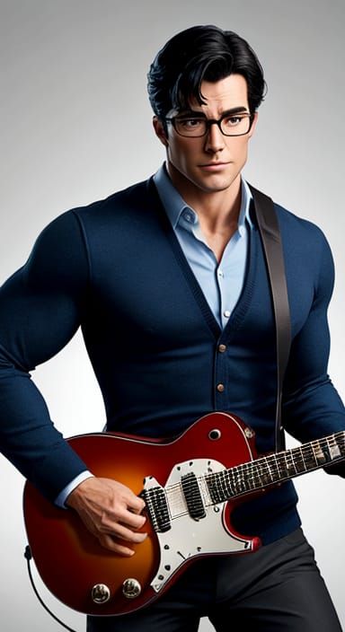 Clark Kent Plays Guitar
