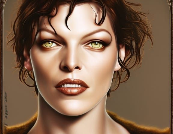 Ferdinand Knab style portrait of Milla Jovovich