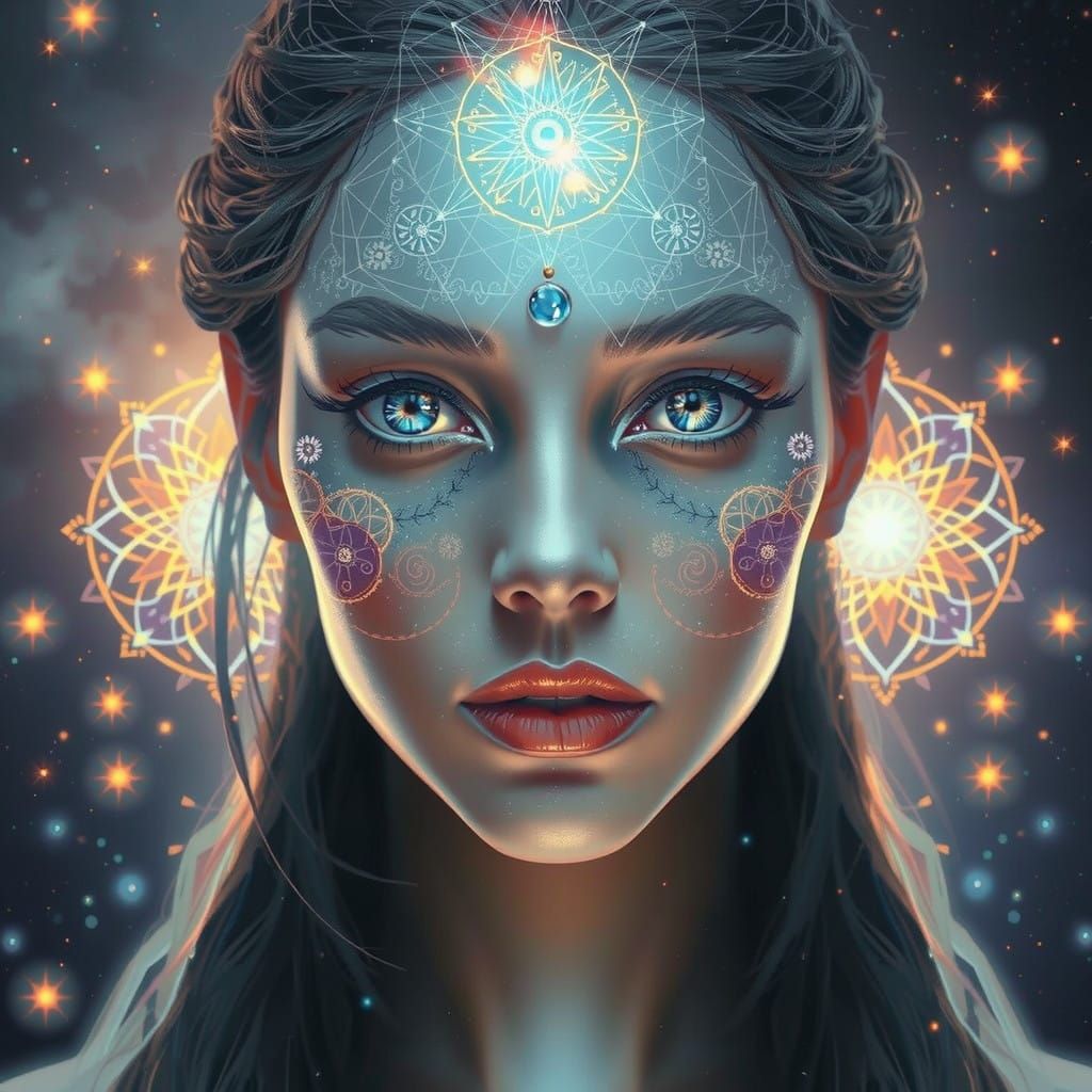 Ethereal Being with Crystalline Consciousness