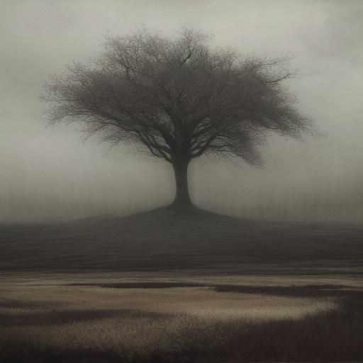 Windswept Figure in Surreal Mixed Media Collage