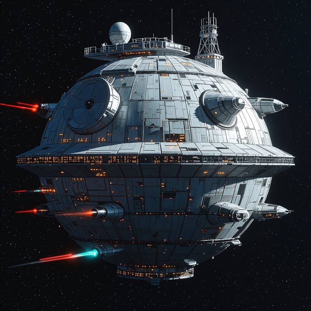 Partially Constructed Battle Station in Deep Space