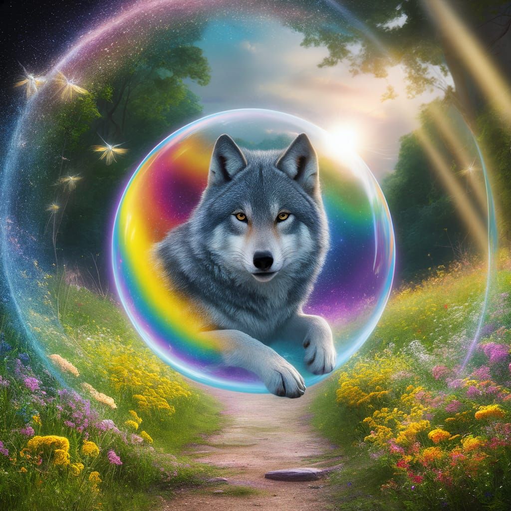 Wolf in a bubble
