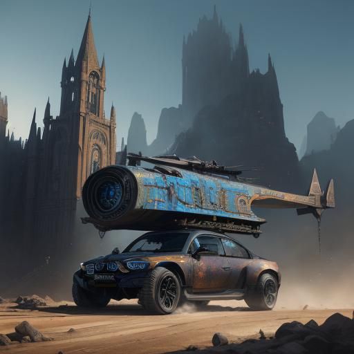 Detailed Matte Painting of a BMW