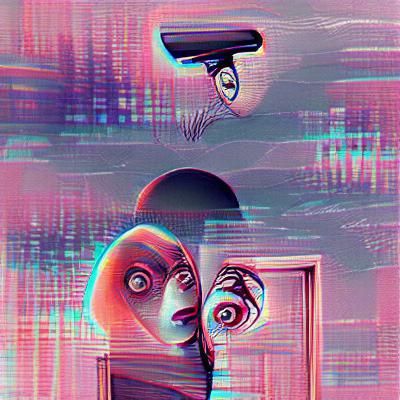 Solitary Figure in Windswept Landscape