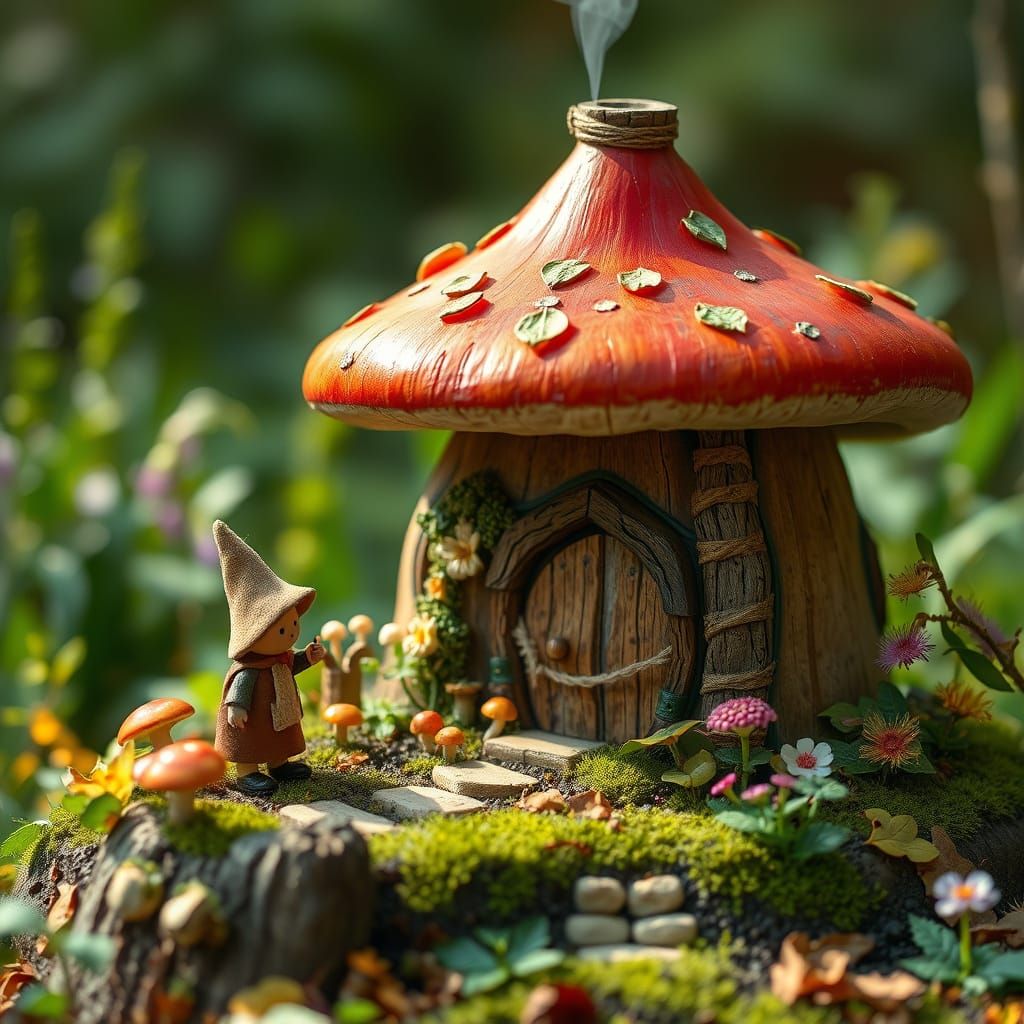 Whimsical Mushroom Mansion in Enchanted Forest