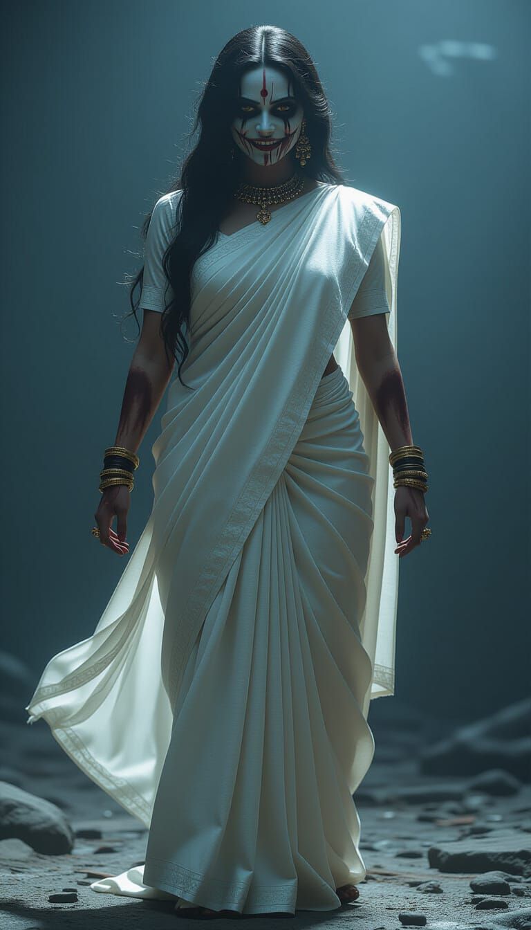 Terrifying Chudail Turns Slowly in 3D Horror Style