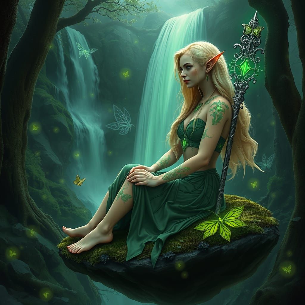 Elf Druid Goddess of the Emerald Forest