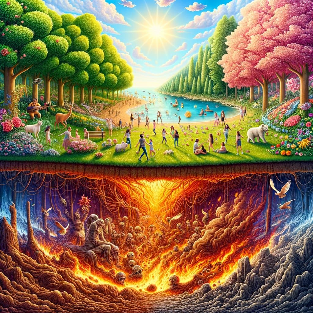 Torn Realms: Vibrant Utopia vs. Destructive Ruin