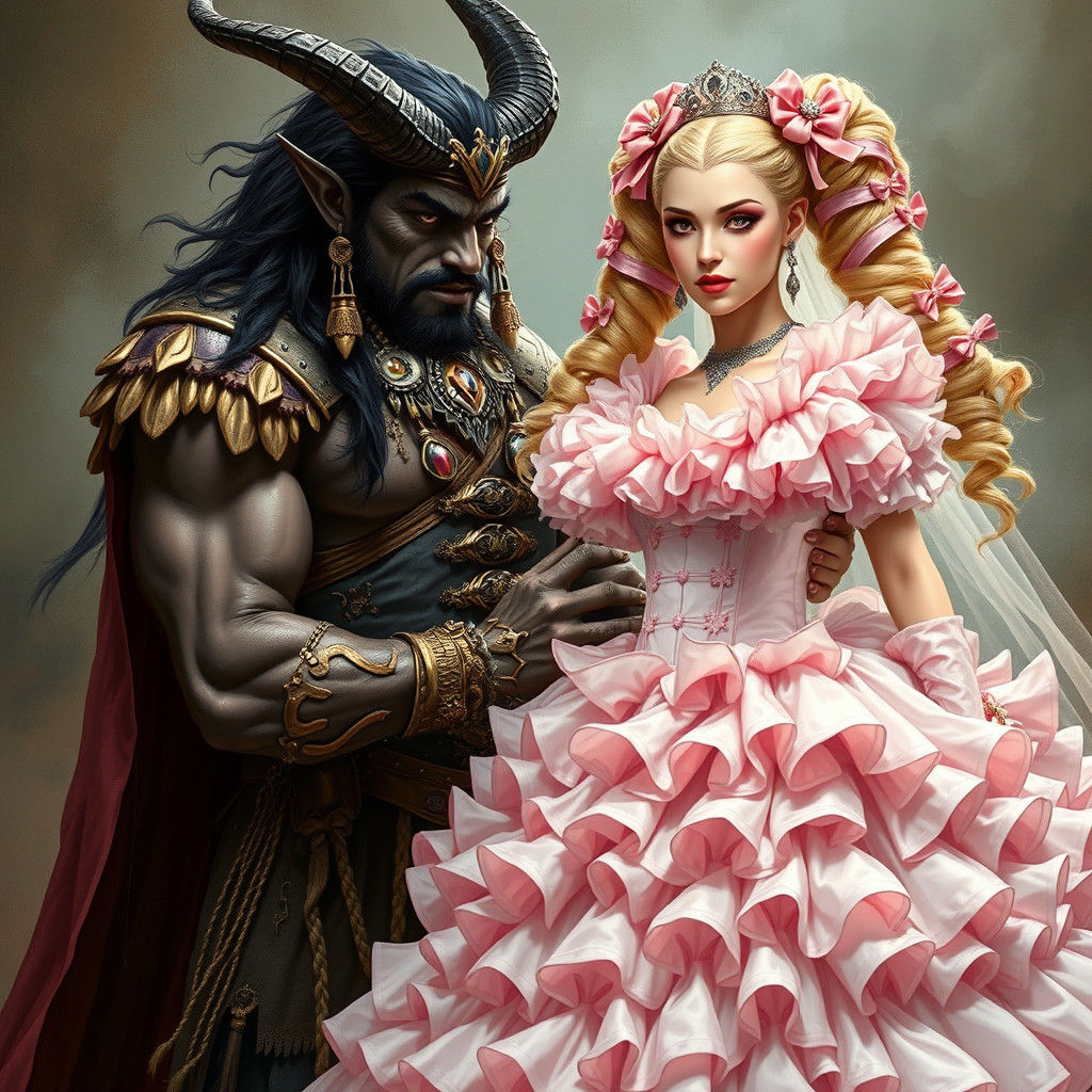 Demon King Tightens Corset of Princess Bride