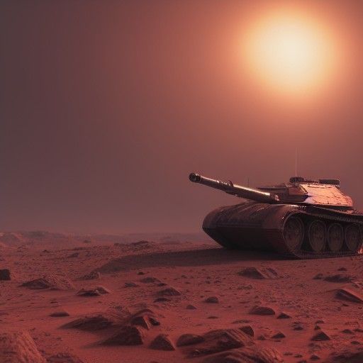 Martian Battlefield: Surreal War on Mars in 8K