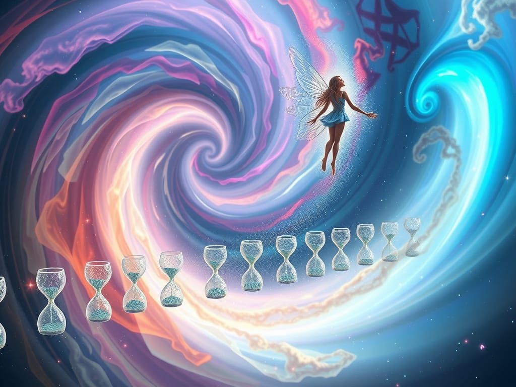 Ethereal Fairy Goddess in Cosmic Nebula Dreamscape