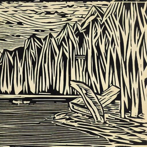 AI Generated Woodcut Image