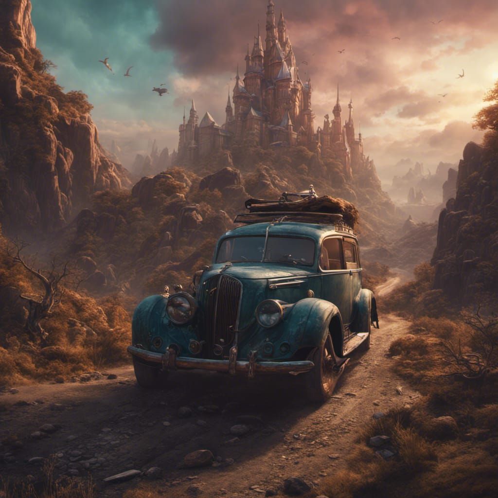 Detailed Matte Painting of a Road to Nowhere