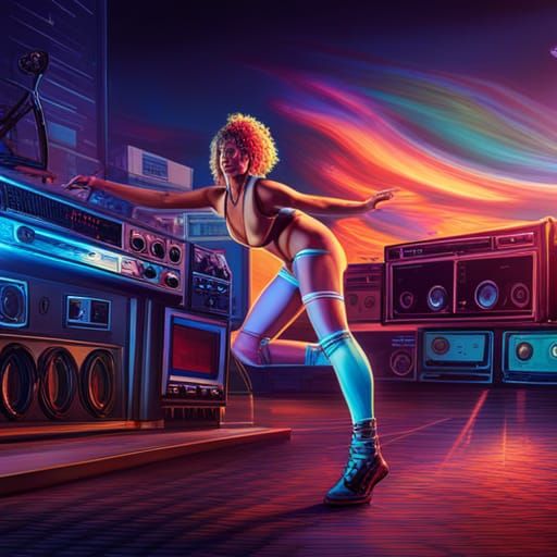 dancer with leg warmers, spirit of the '80s