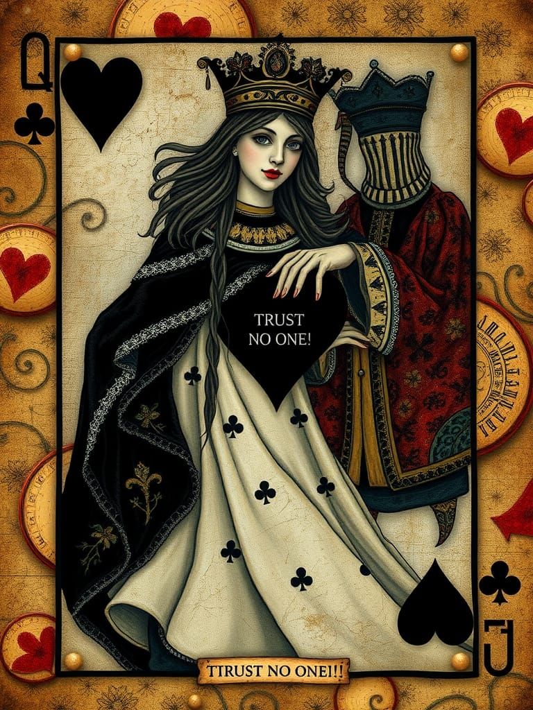 Surreal Playing Card Art with a Dark Message