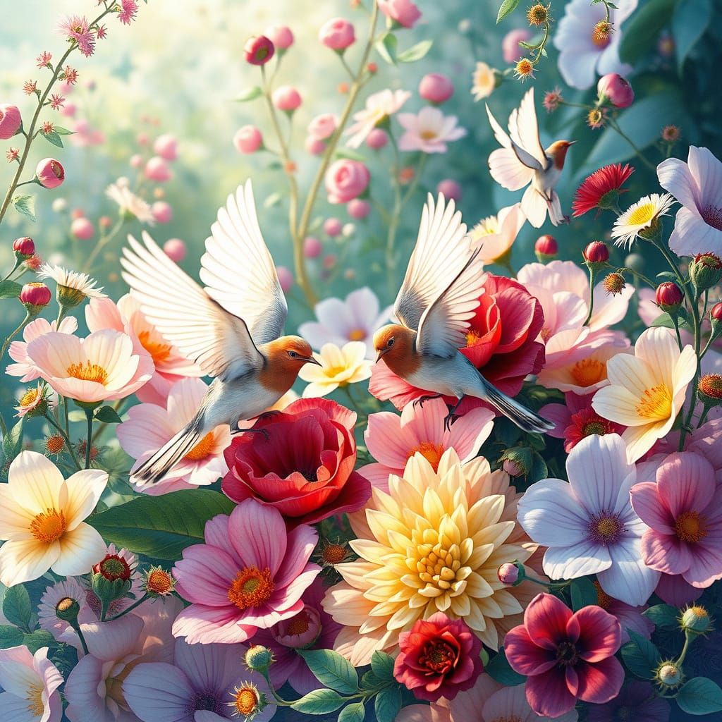 Romanticism Meets Modern Concept Art in Vibrant 3D Watercolo...