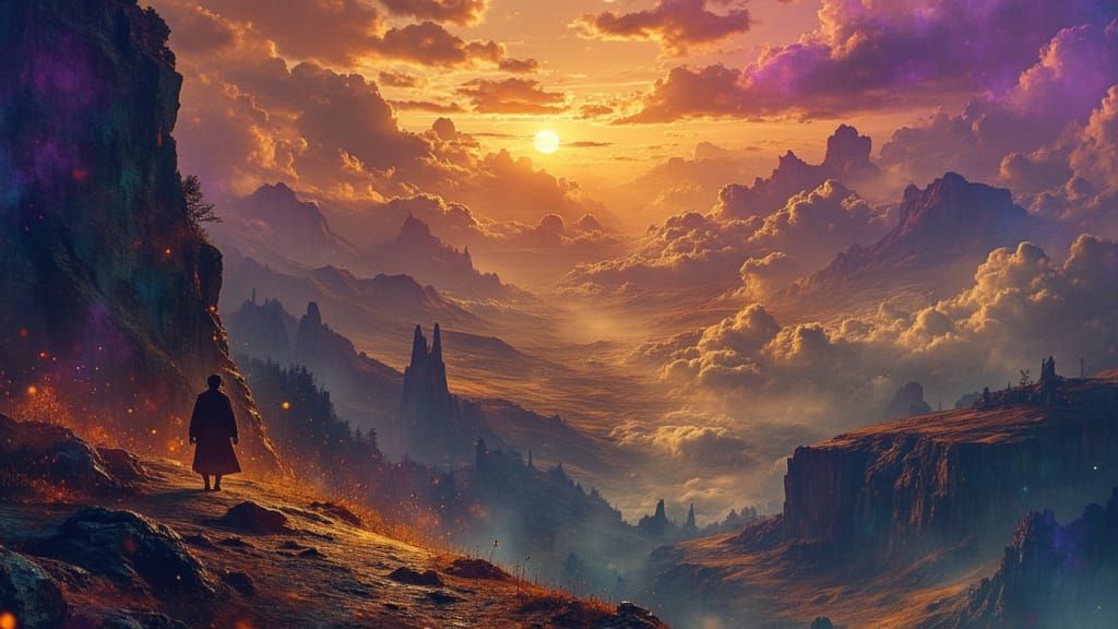 Fantastical Montana Map in Ethereal Mist