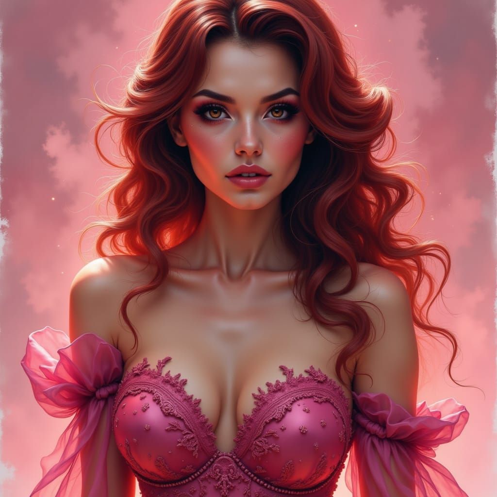 A beautiful pinup princess <lora:Caffeine Grimoire:1.0>  Hot...