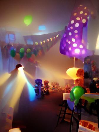 Pixar-Style Birthday Party with Volumetric Lighting