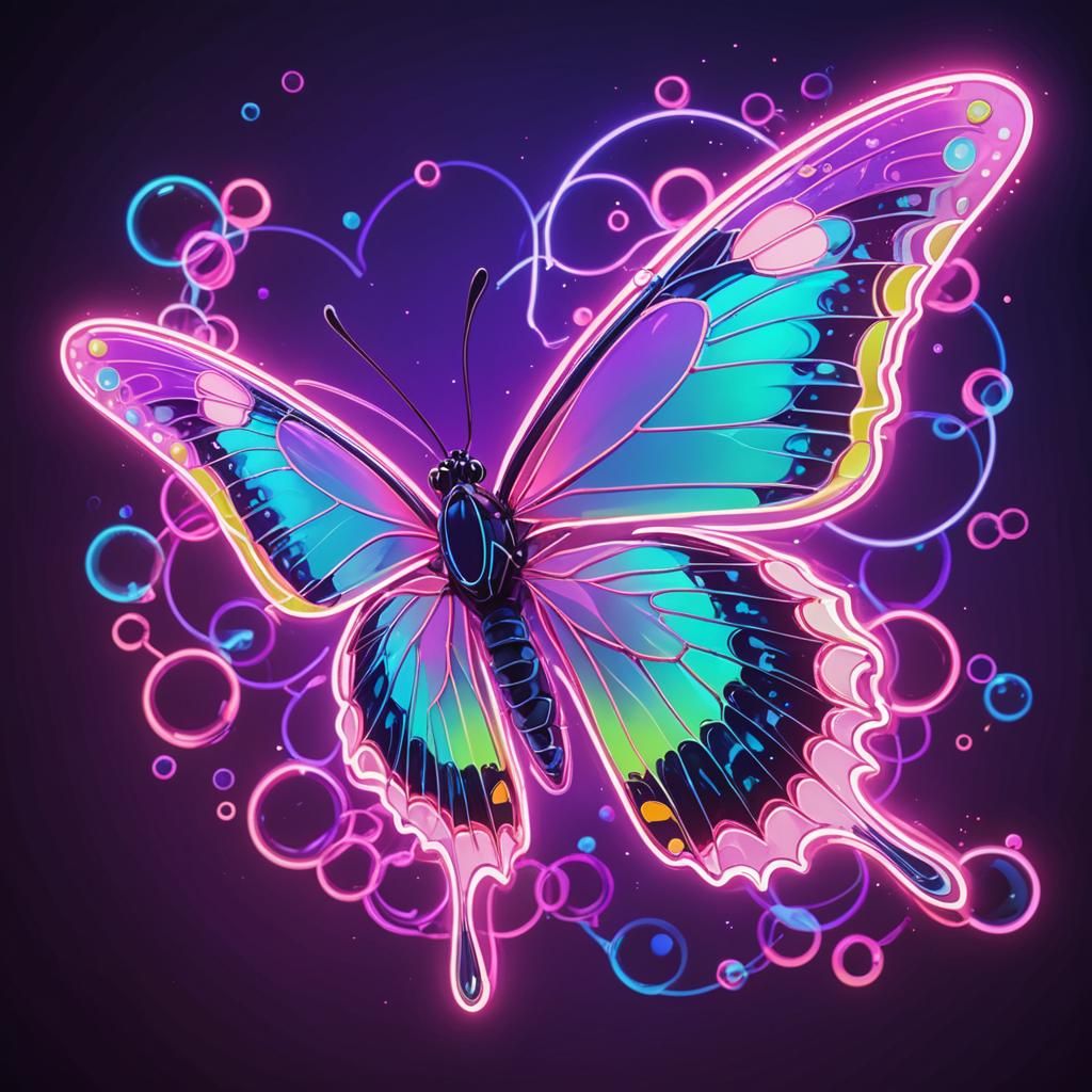 Fluorescent Butterfly #2