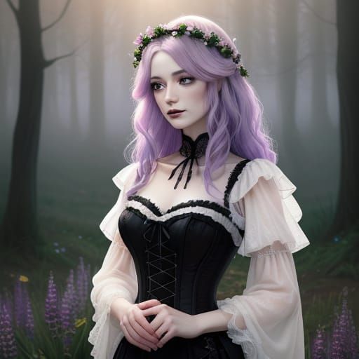 Goth Witch Receives Pastel Angel's Gift in Whimsical Fantasy...