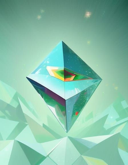 Refracting Gemstone in Macro Photography Style