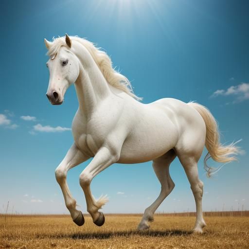 Magnificent White Horse Fine Art Photography