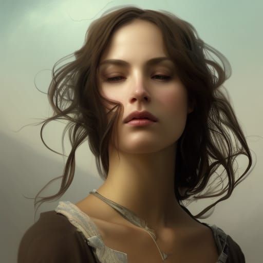 Detailed Portrait Ready to Fly, Hyperdetailed Art