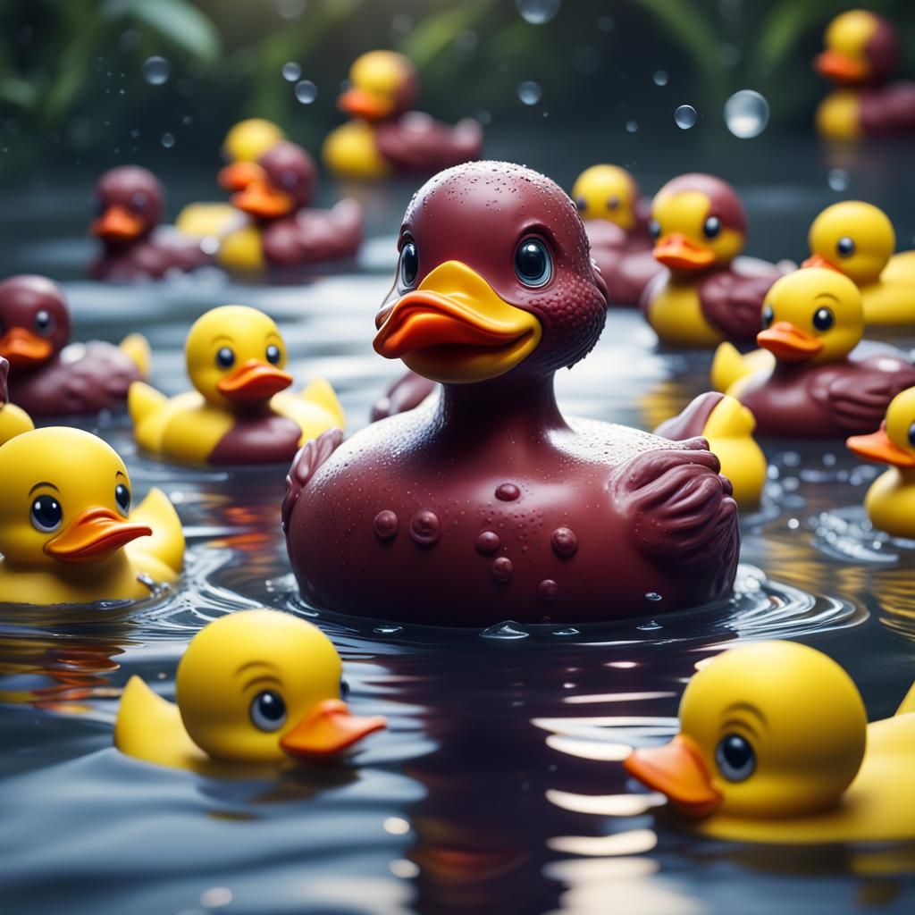 Hyperrealistic Rubber Duck Matte Painting