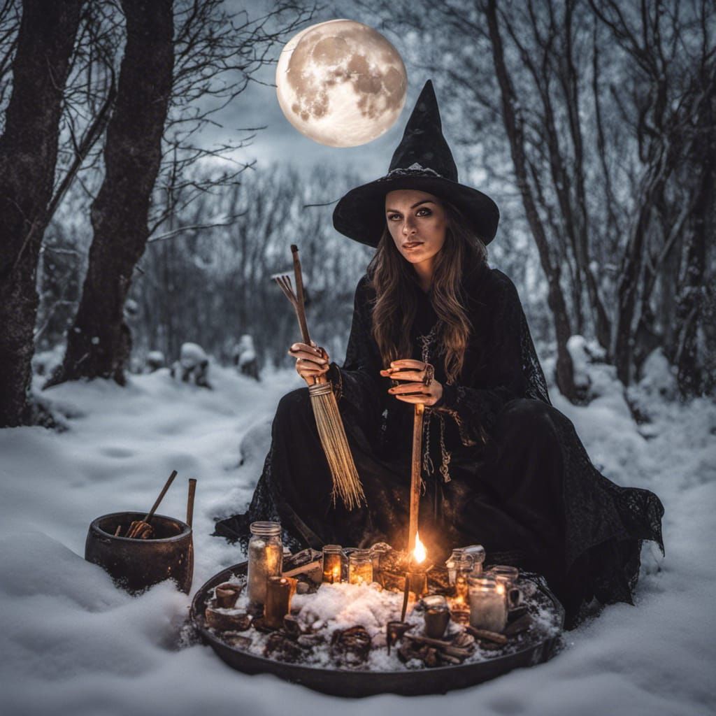 Enchanting Witch Ritual by Firelight