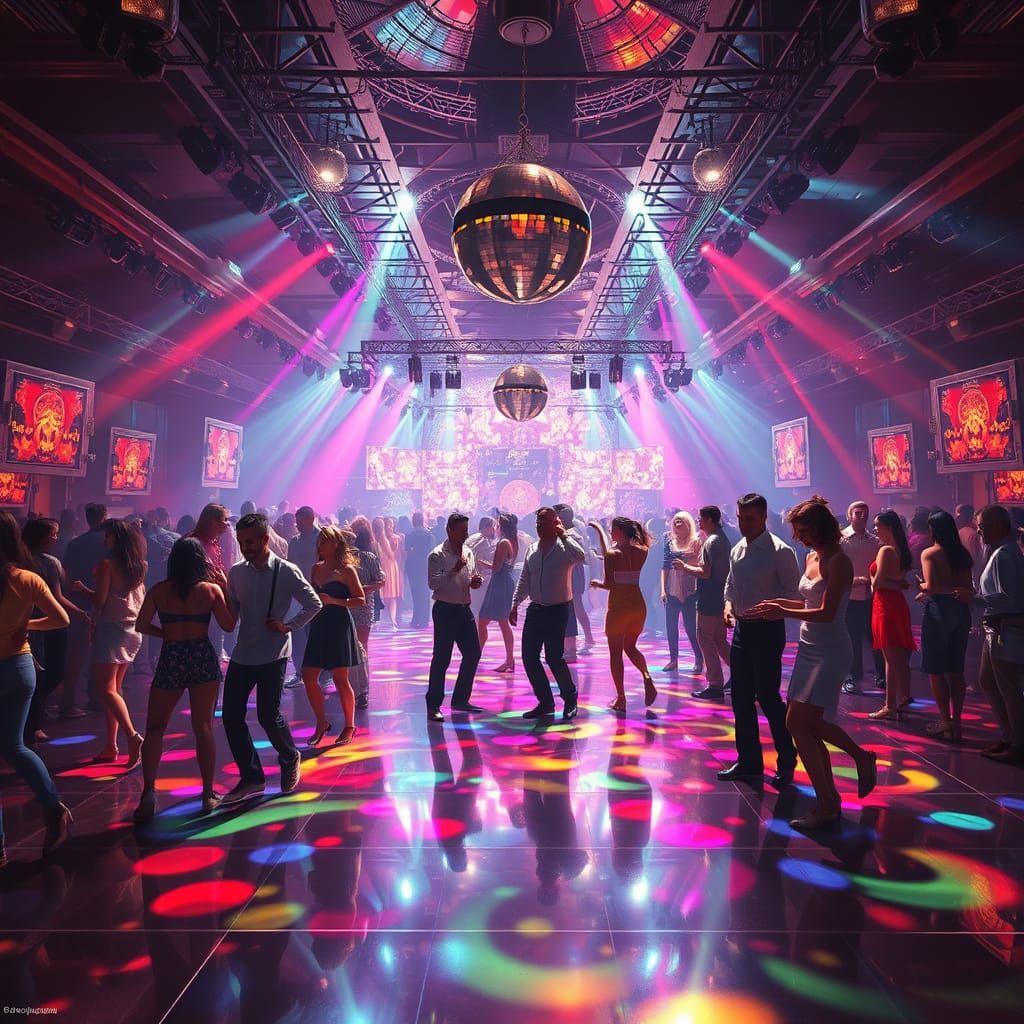 Disco Era Masterpiece in Vibrant Colors