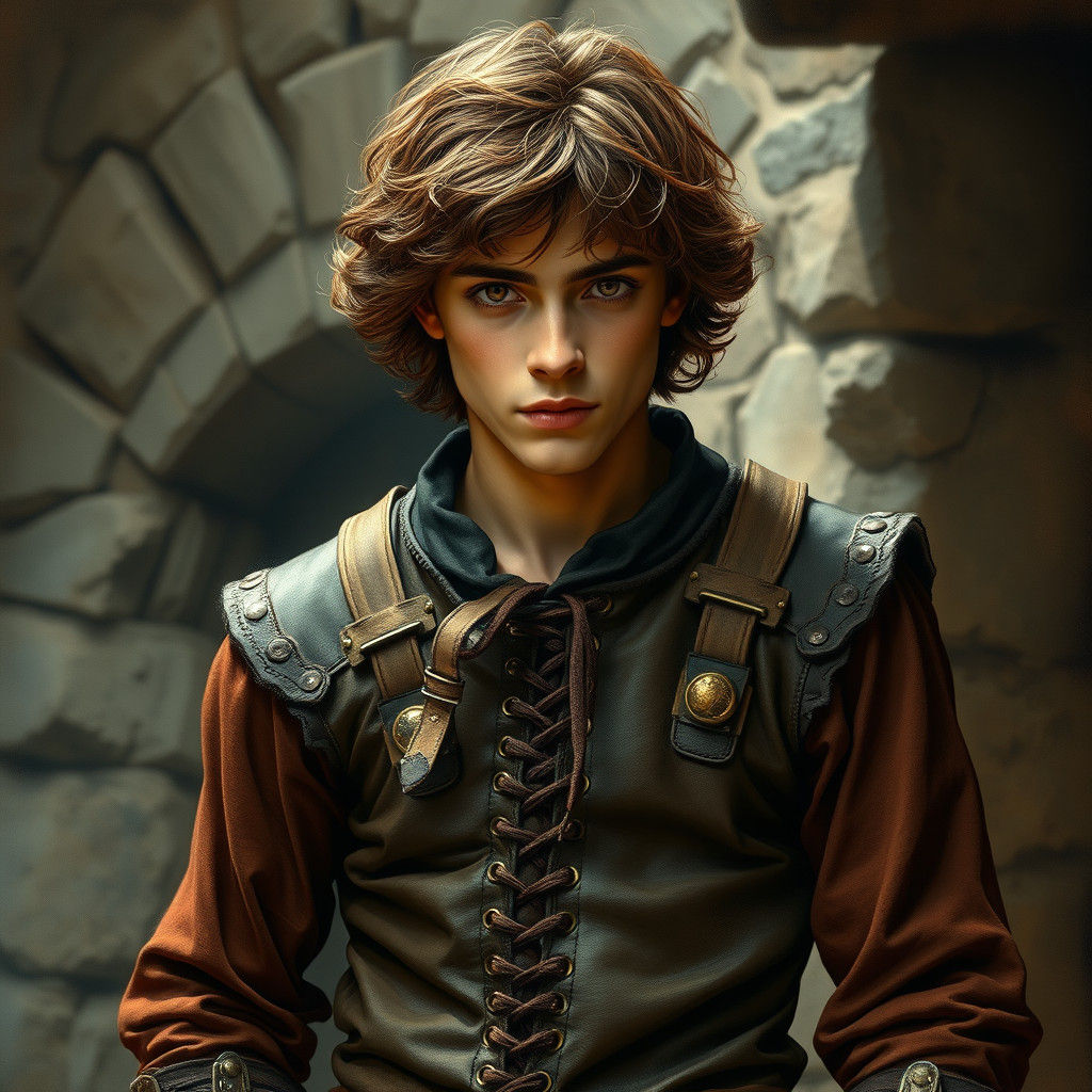 Medieval Warrior Portrait in Fantasy Art Style