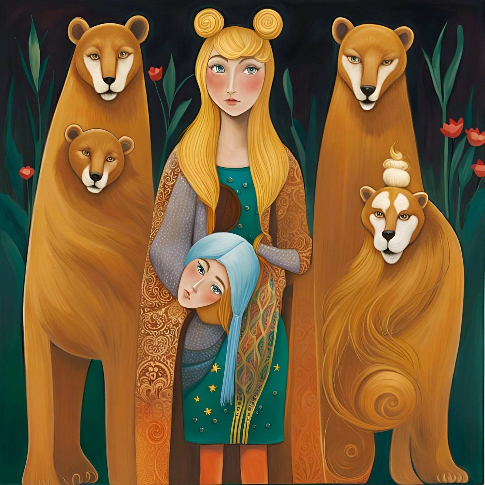 Goldilocks Fairytale Illustration