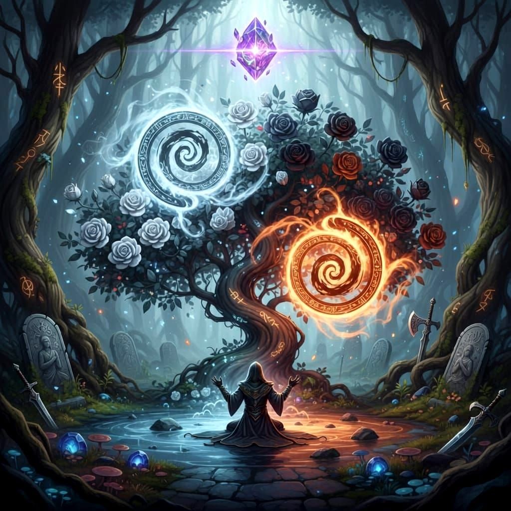 Mysterious Magical Rose Bush Radiates Yin Yang Energy