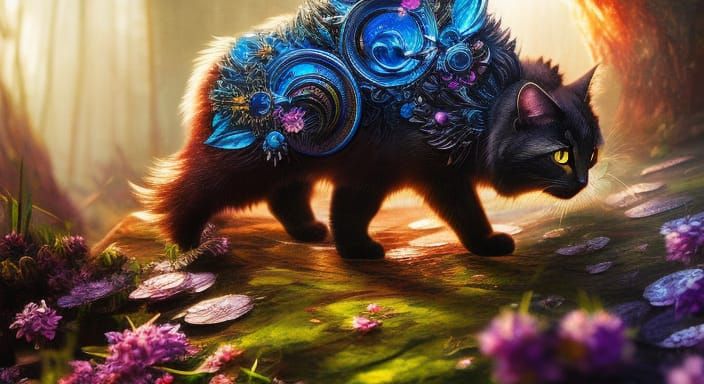 Cat Nap: Hyper-Realistic Mixed Media Ink Painting