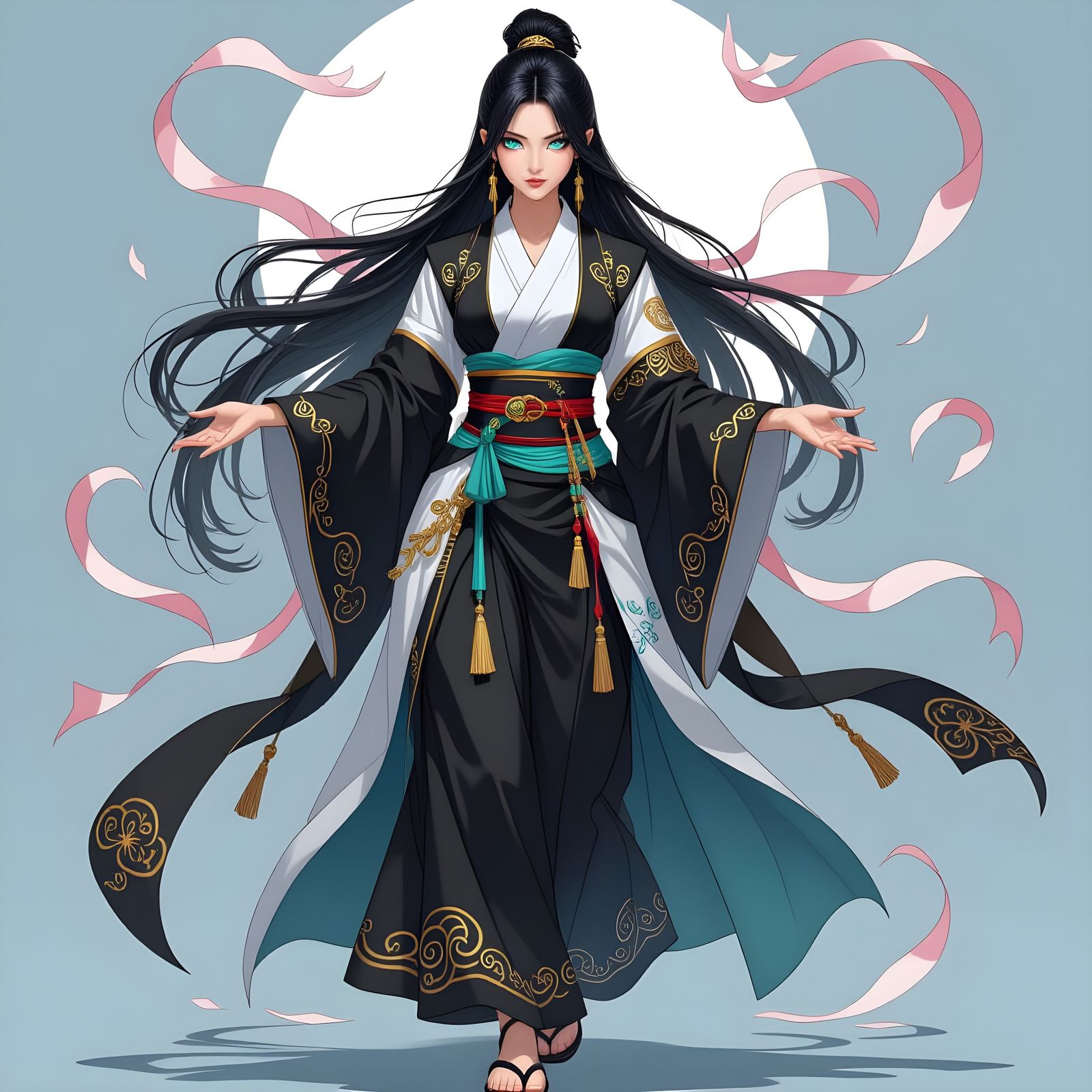 Anime Woman in Martial Arts Pose