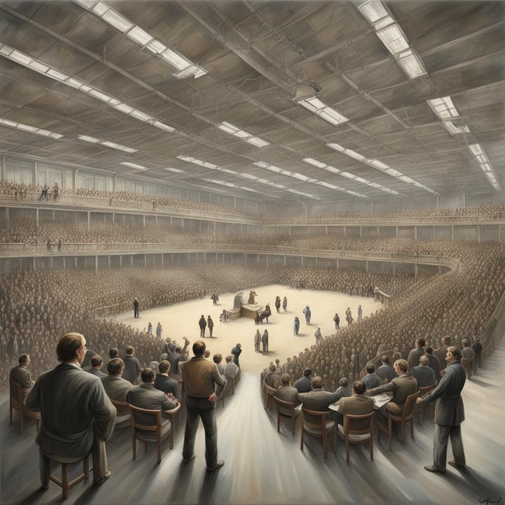 Fantastical Social Arena in Detailed Matte Painting