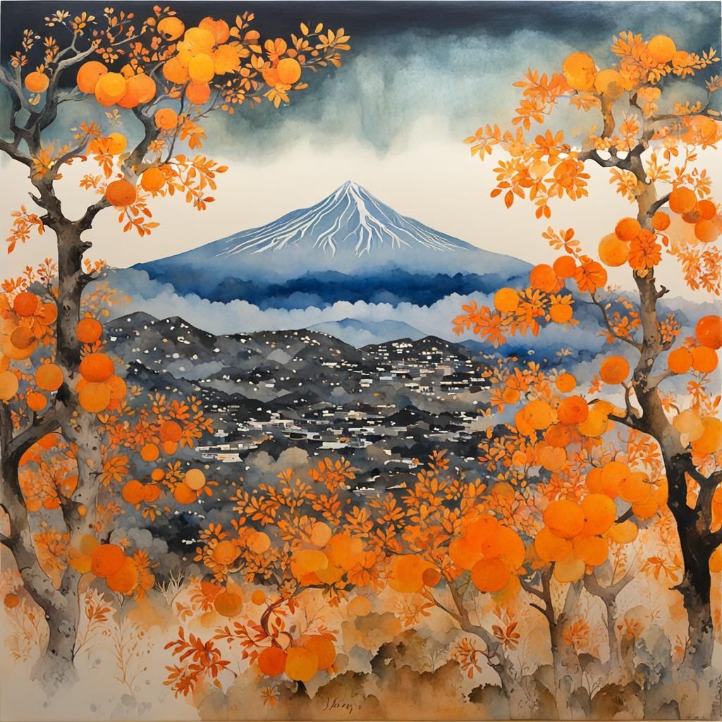 Whimsical Zakynthos Landscape in Watercolour Style