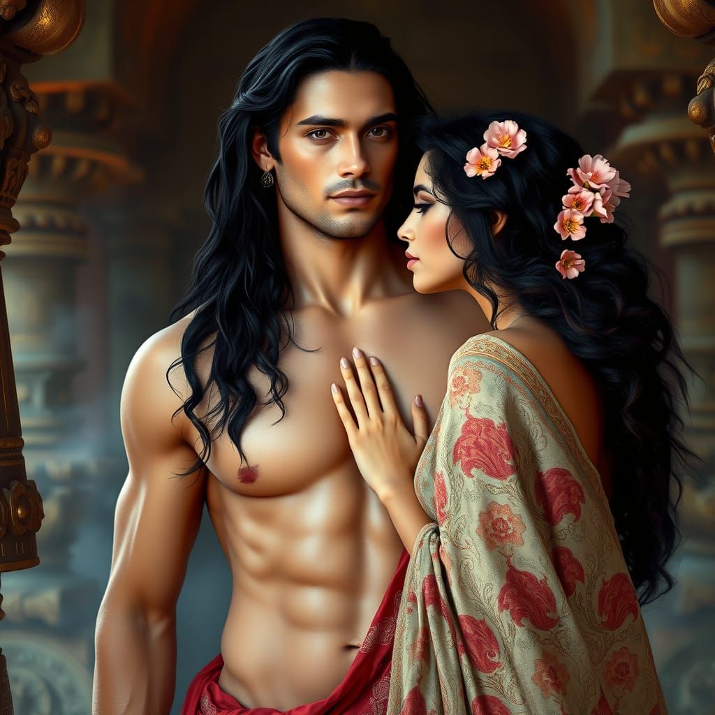 Karna and draupadi.