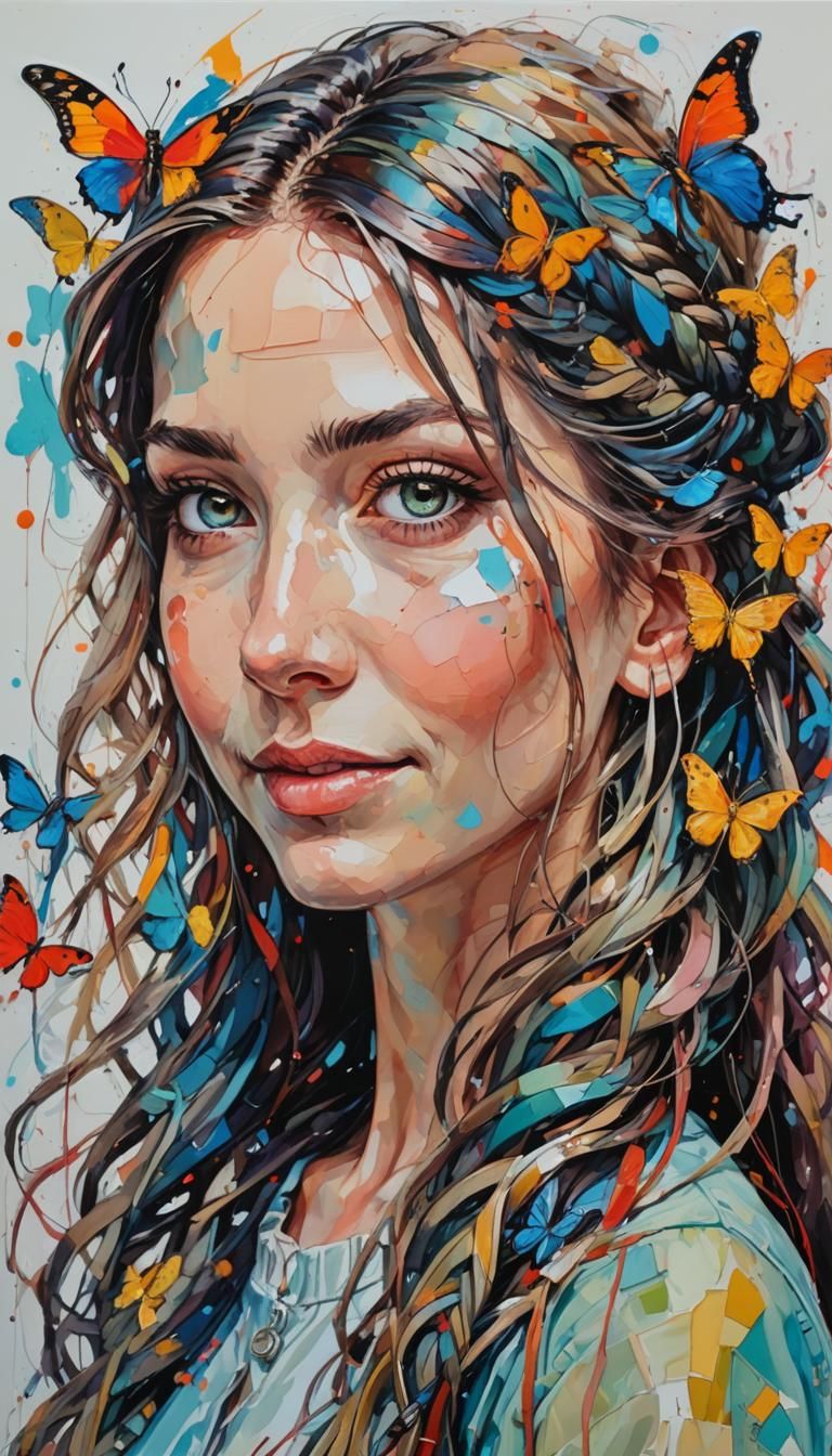 Green Eyes & Butterflies