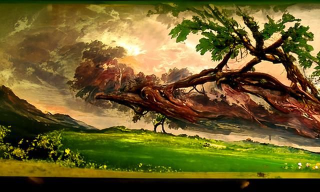 Tree in Hudson River School Style