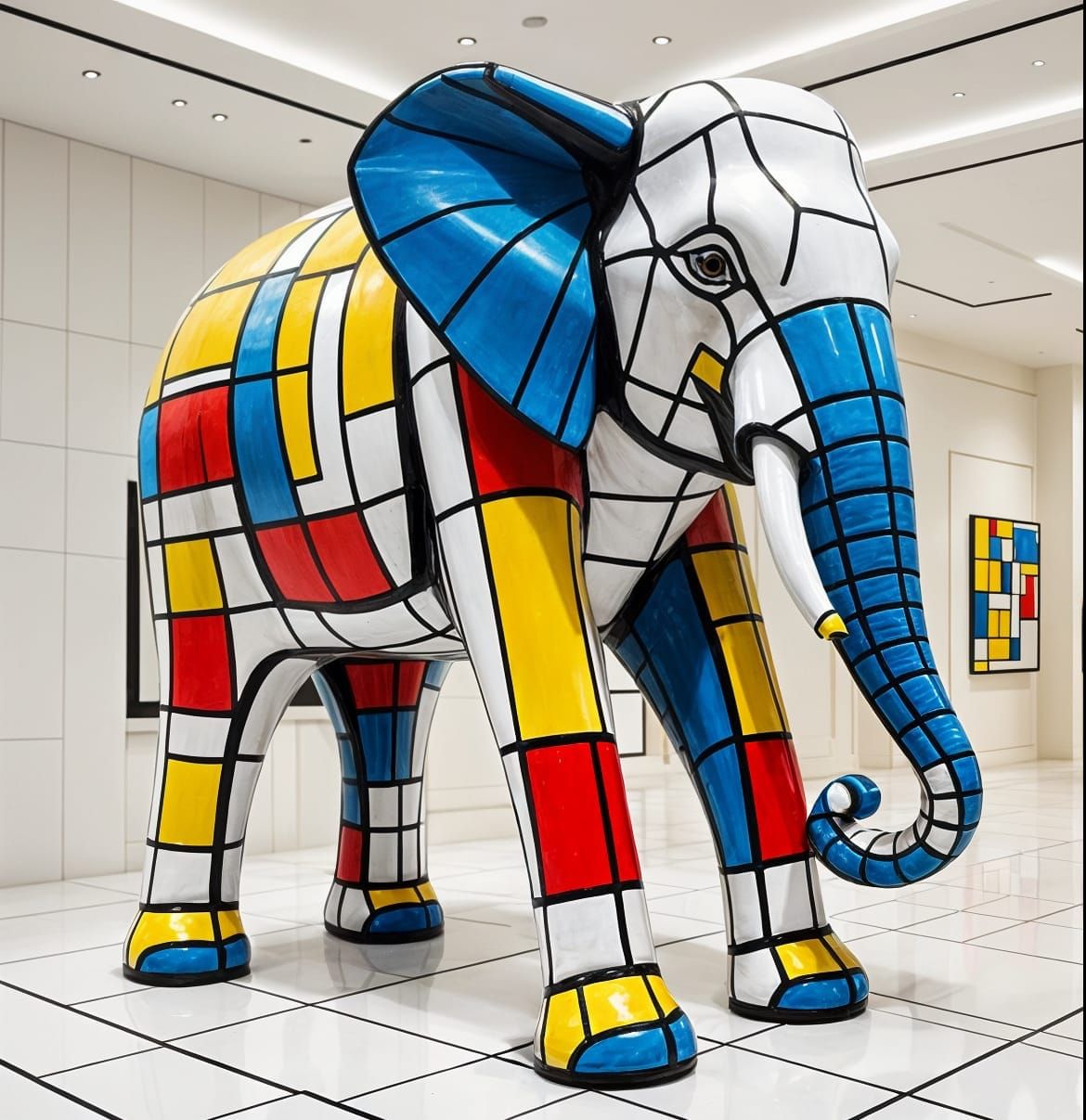Mondrian Inspired Elephant