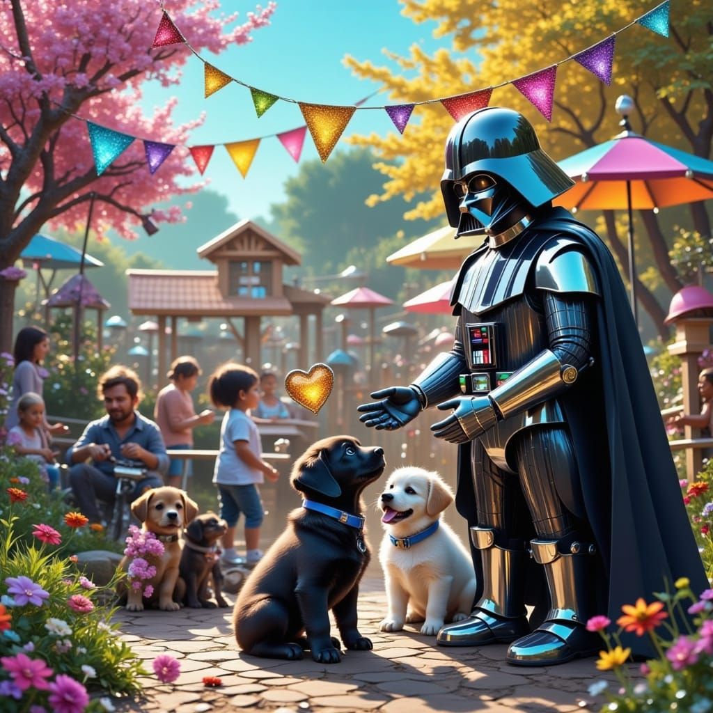 Darth Vader's Whimsical Petting Zoo Adventure