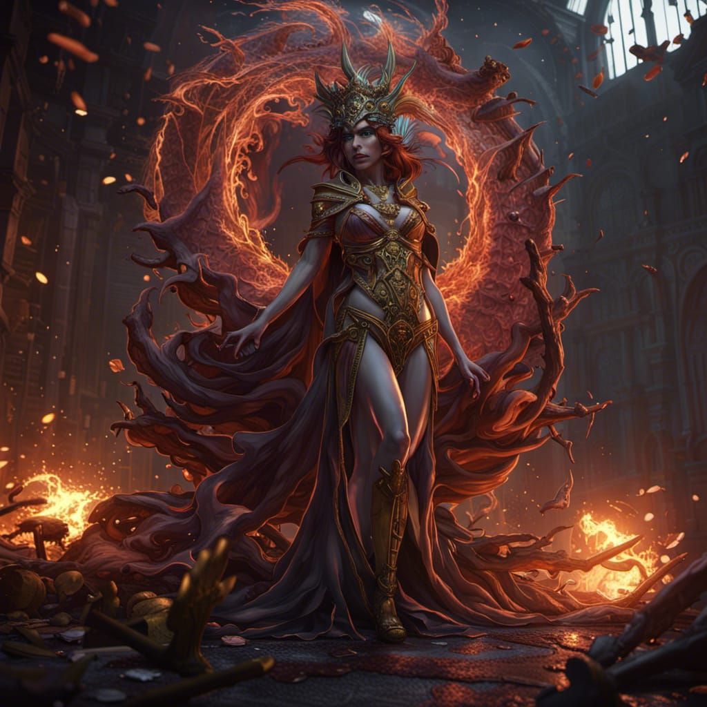 Fallen Goddess: Dark Fantasy Concept Art