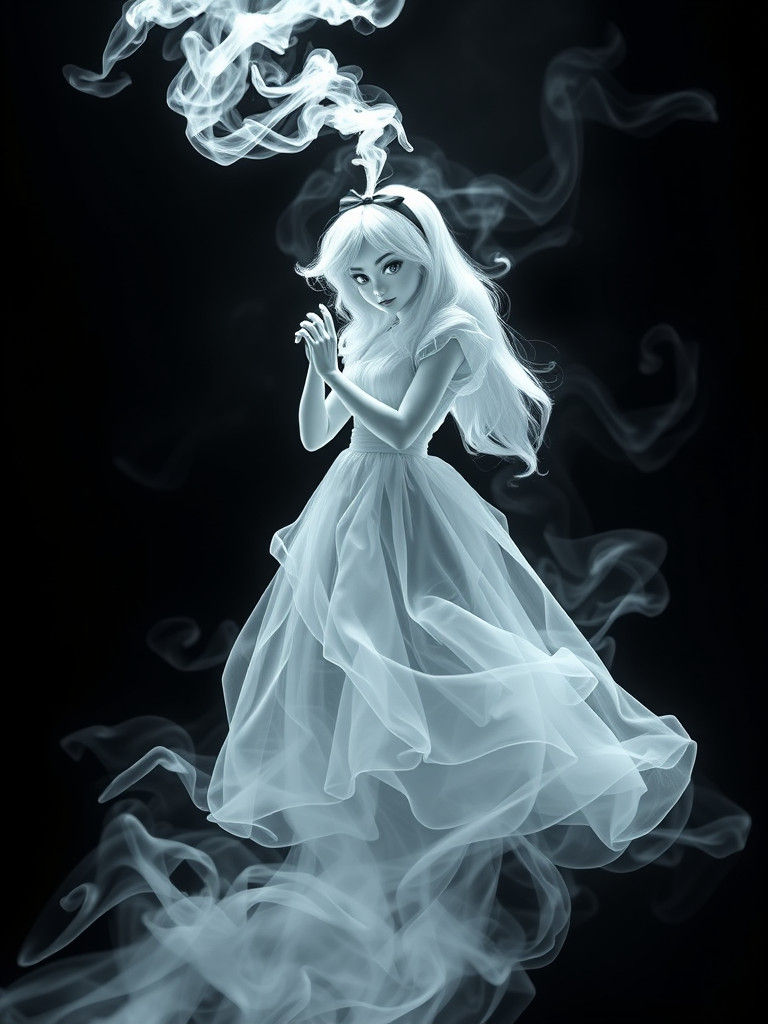 Ethereal Smoke Alice in Wonderland Sci-Fi Horror